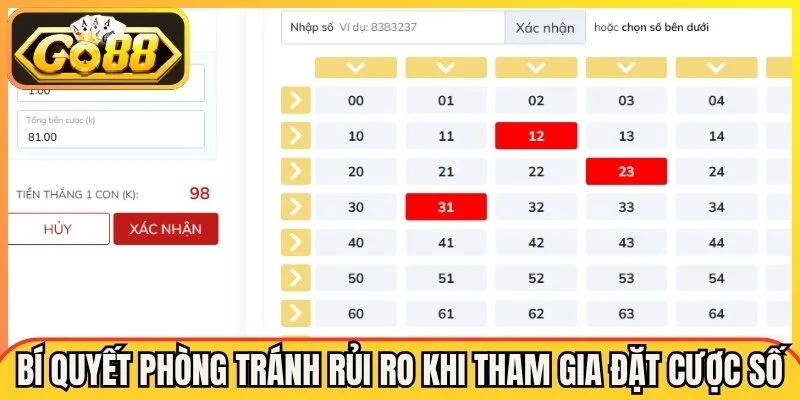 Bí quyết phòng tránh rủi ro khi tham gia đặt cược số